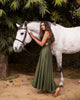 Sleeveless Elastic Dress - Olive