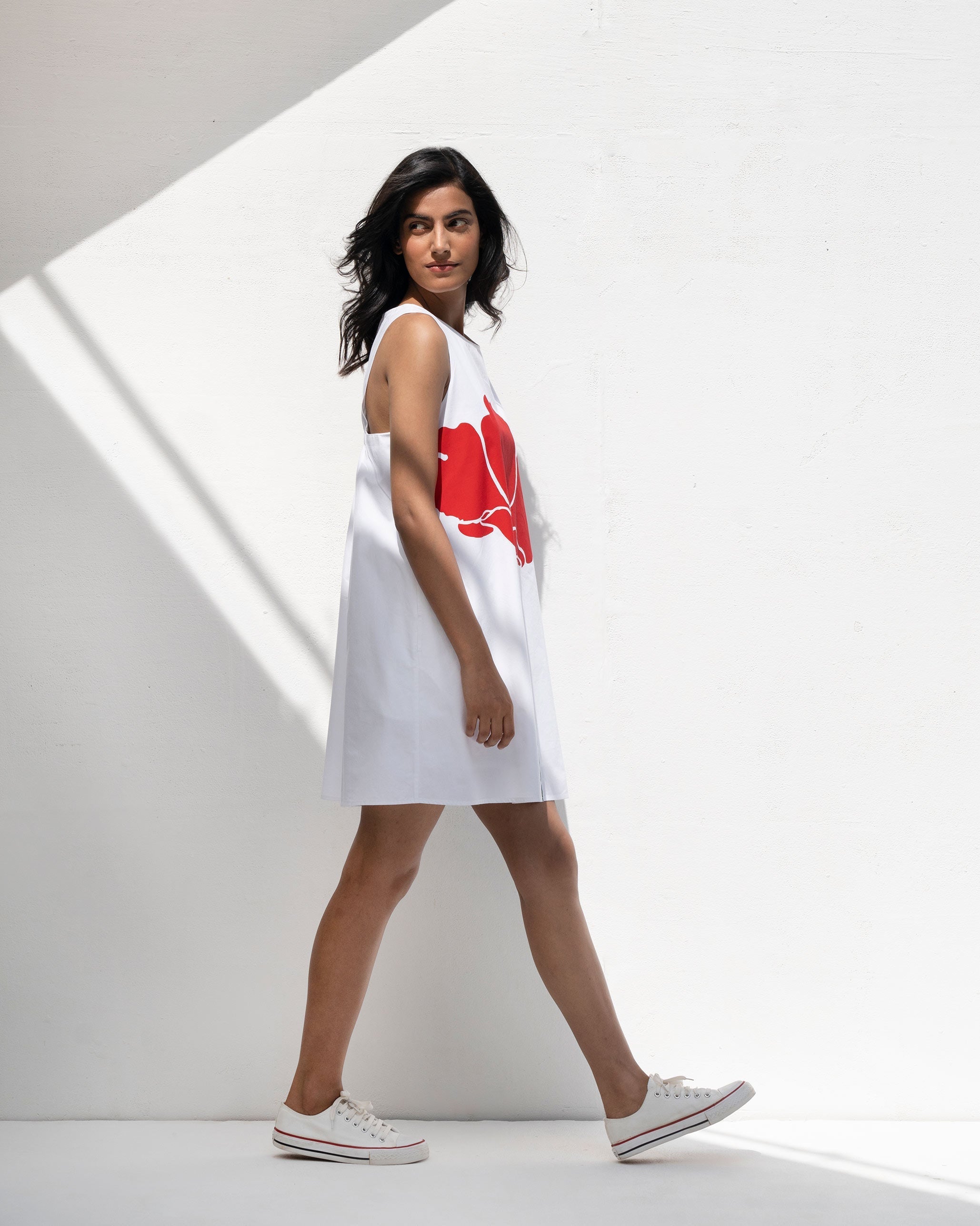 Short Racerback Dress - White
