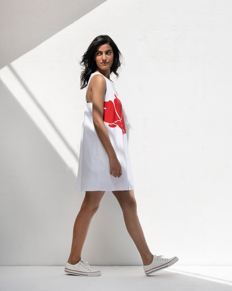 Short Racerback Dress - White