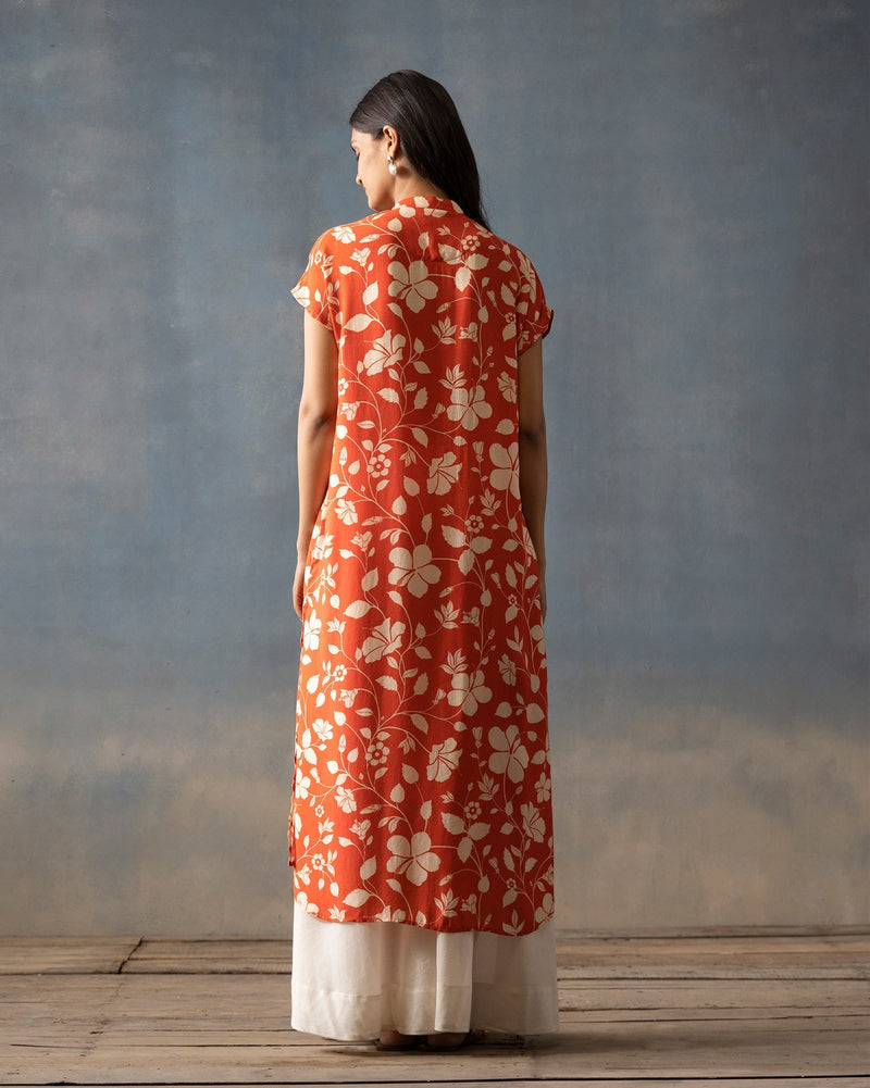 Short Sleeve Kurta - Orange