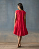 Tiered Dress with Slip - Fuchsia