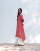 Round Hem Kurta with Slip - Red