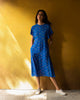 Ruffle Sleeve Dress - Blue