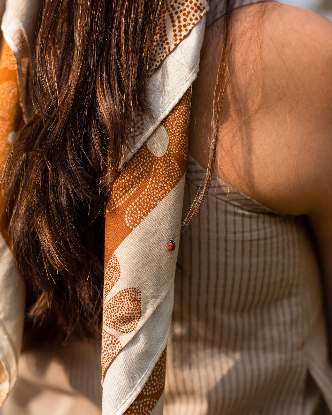 Safari Floral Scarf - Rust