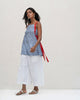 Twill Tape Strappy Top - Blue & White