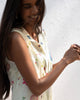 Sleeveless High Neck Kurta with Slip- Ivory