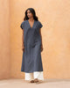 V-Neck Kaftan - Grey & Charcoal