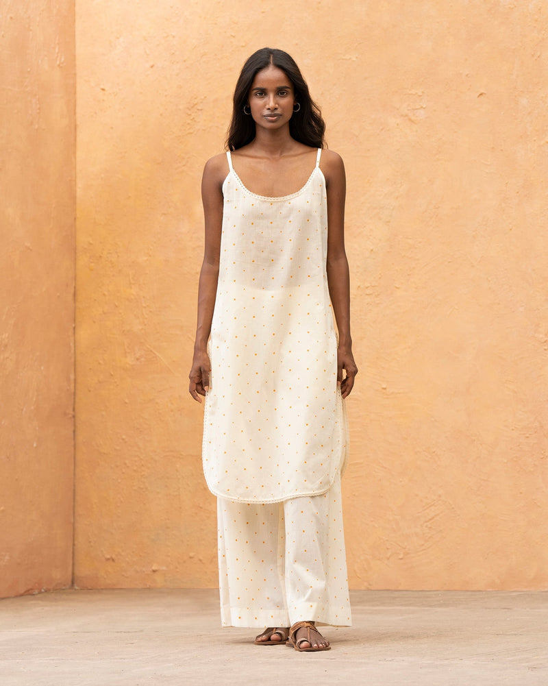Vintage Camisole - Ivory & Orange