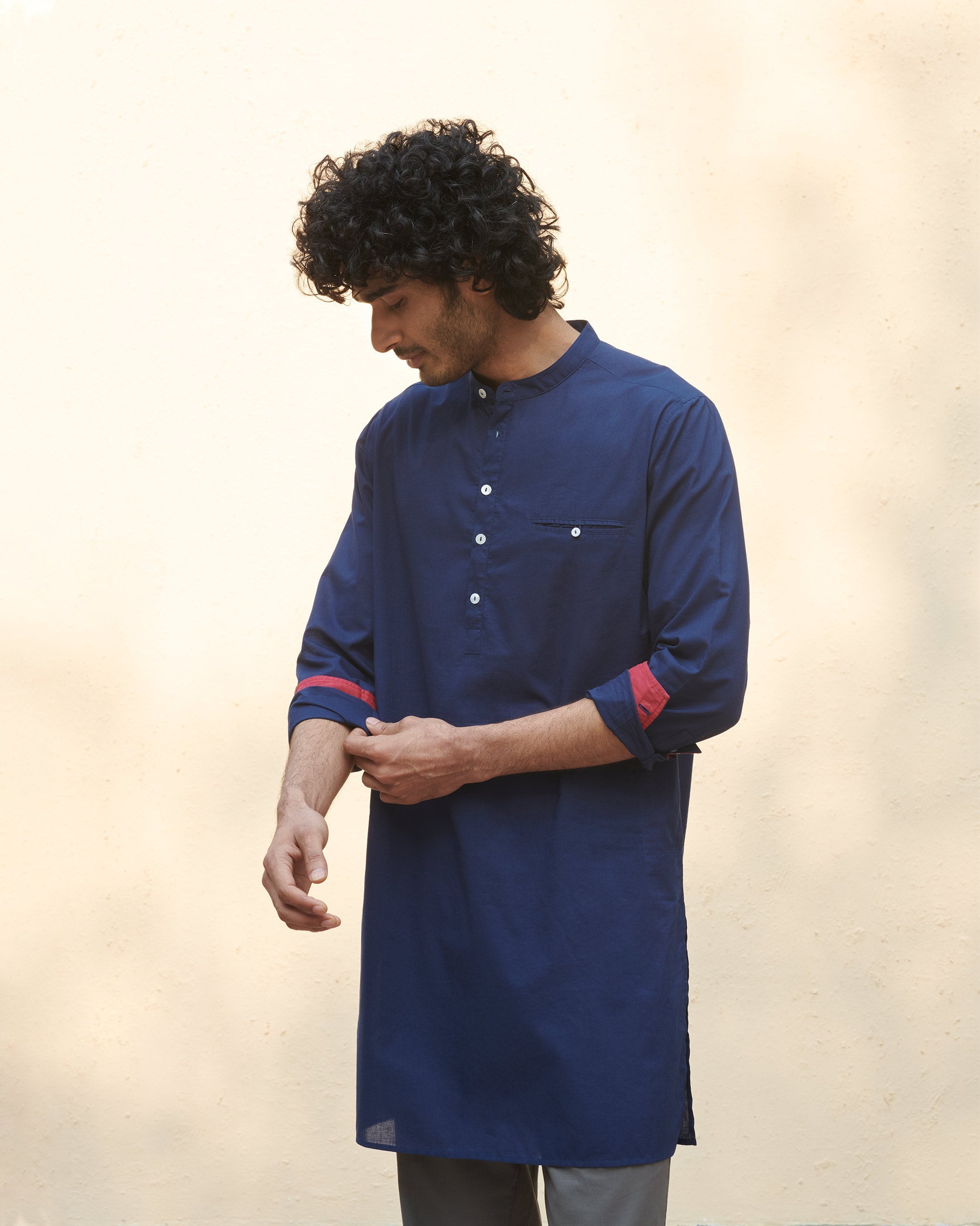 Pondicherry Kurta - Navy