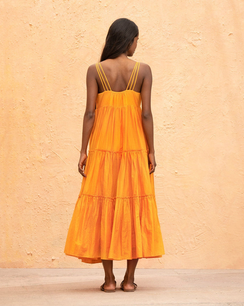 Tier Dress - Orange