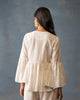 Ruffled Sleeve Top - Ivory