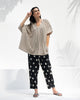 Serena Top - Beige & Black