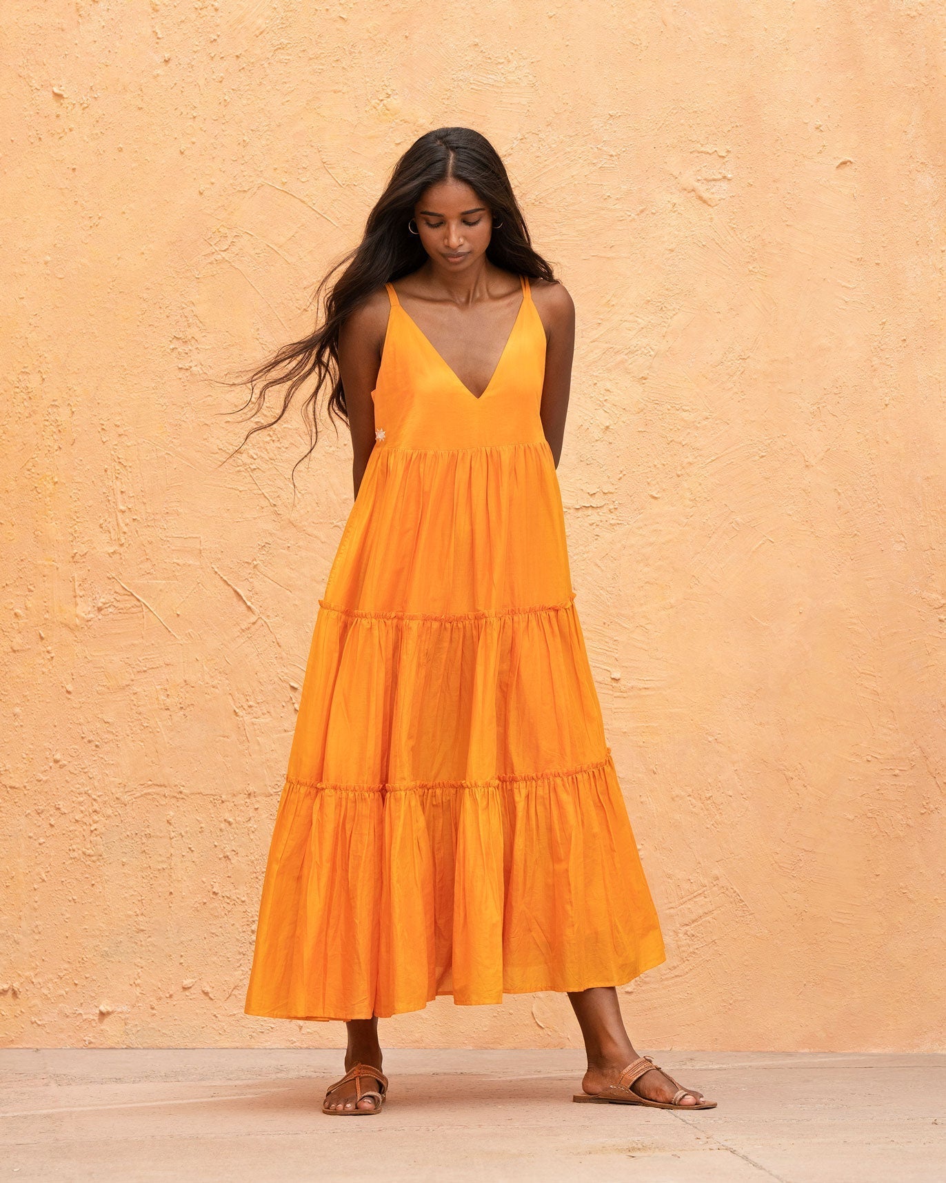 Tier Dress - Orange