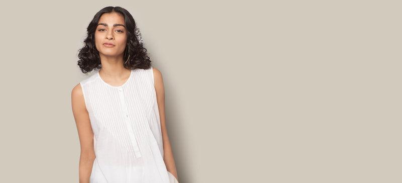 Sleeveless Top - White
