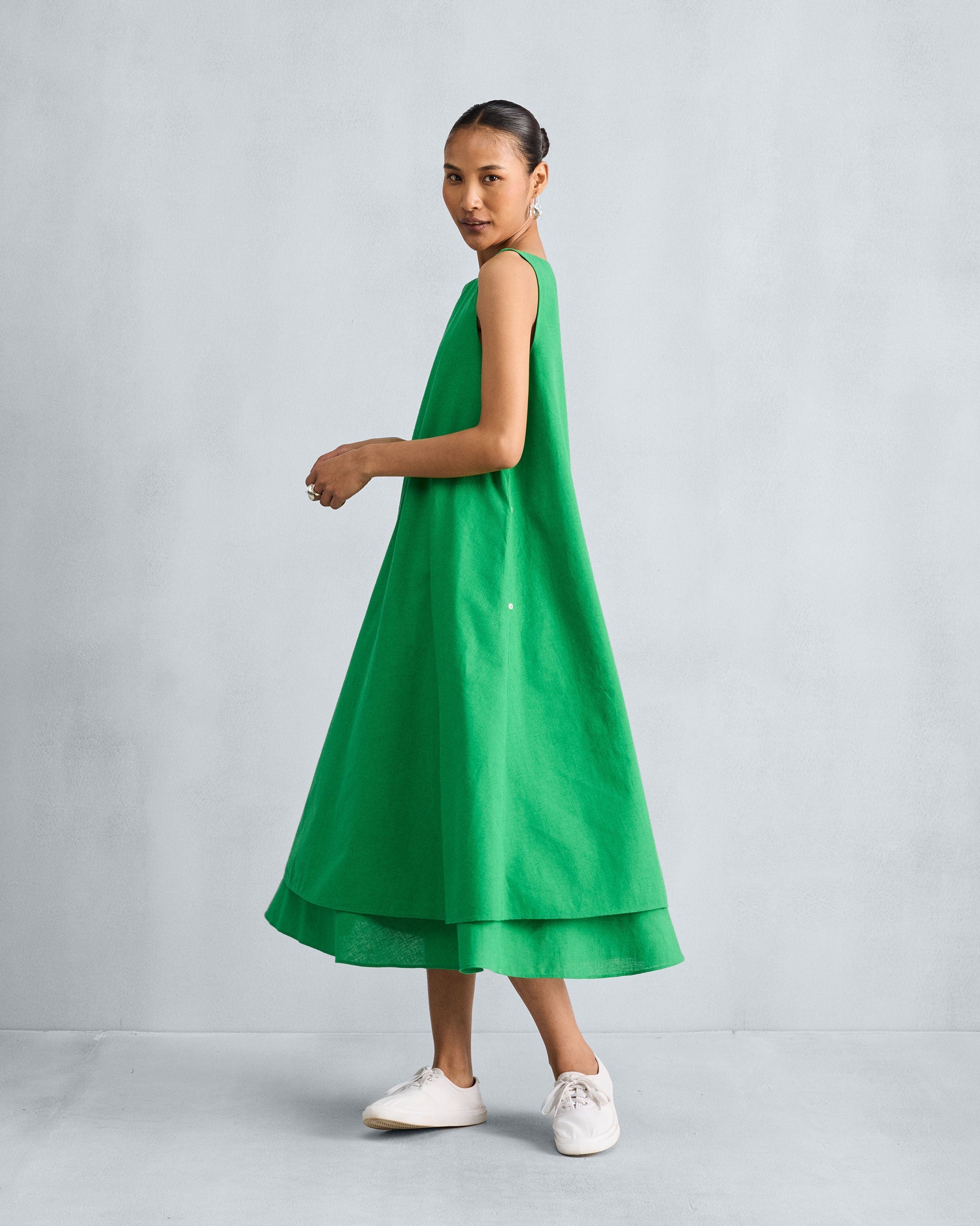 Double Layer Dress - Green