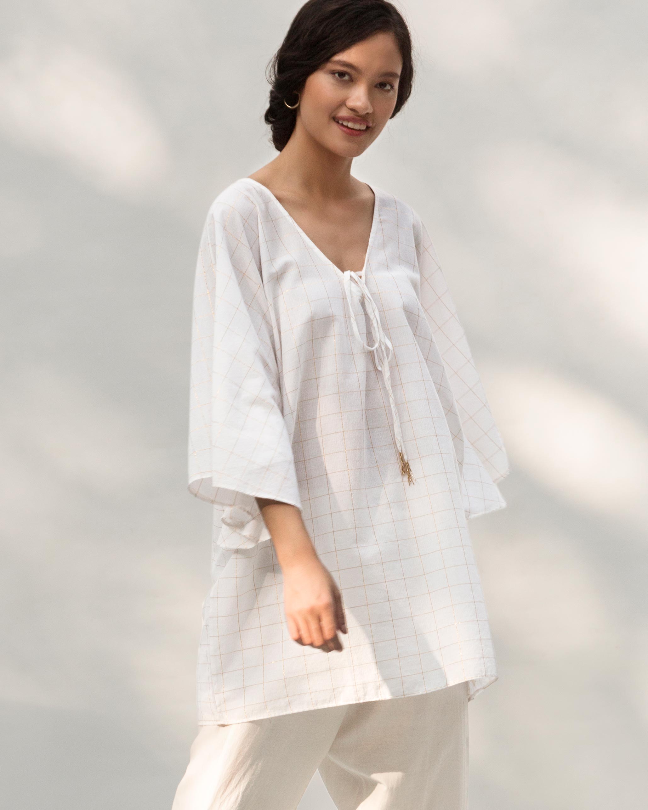 Gilded Kaftan - White & Gold