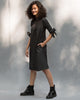 Bow Tie Shift Dress - Charcoal