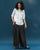 Deep Pleat Front Bottom - Charcoal
