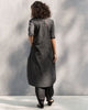 Long Length Kurta - Black & White