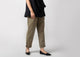 Pleated Narrow Pants - Olive