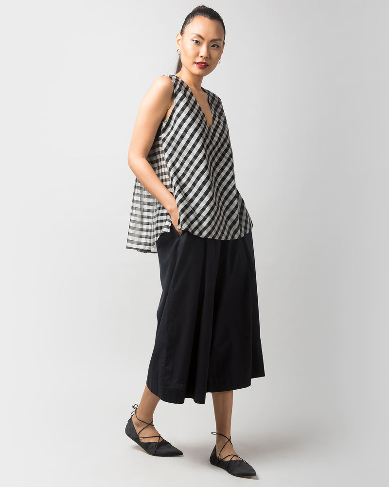 Double Pleat Culotte - Black