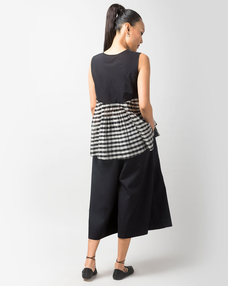 Double Pleat Culotte - Black