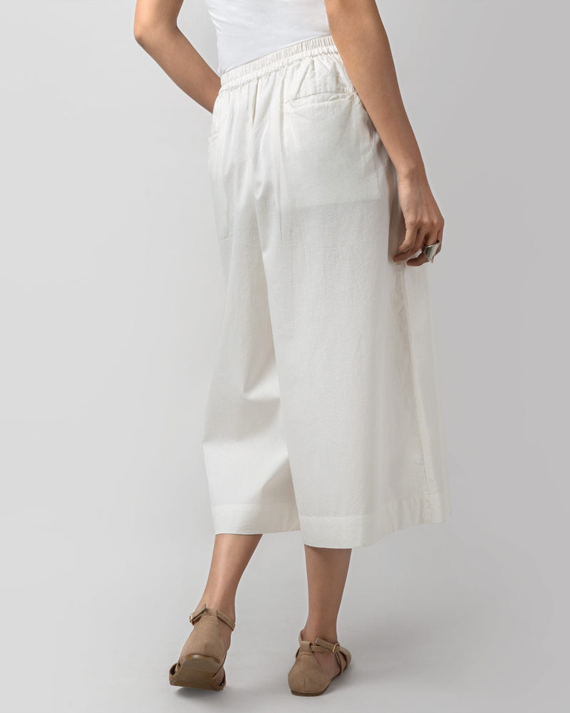 Double Pleat Culotte - Ivory