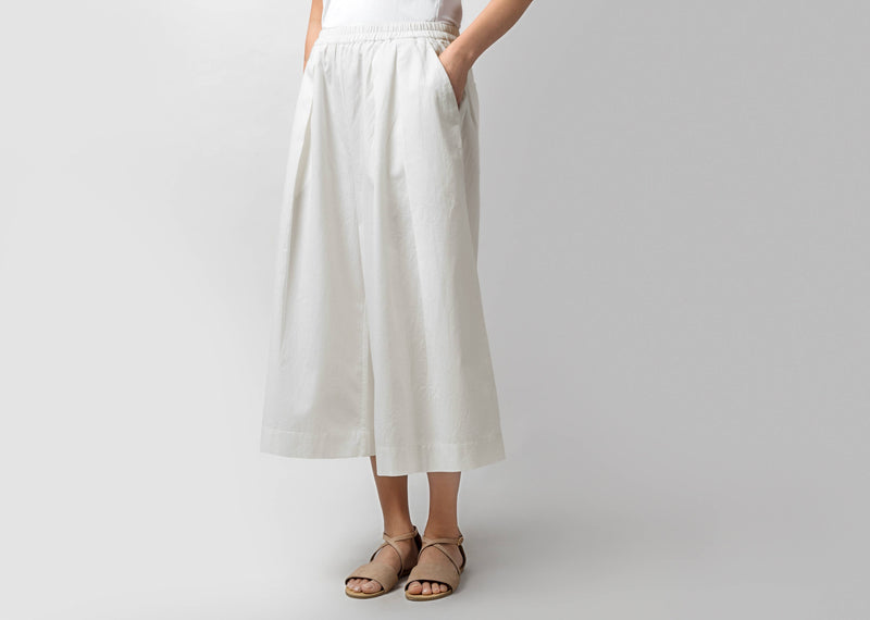 Double Pleat Culotte - Ivory