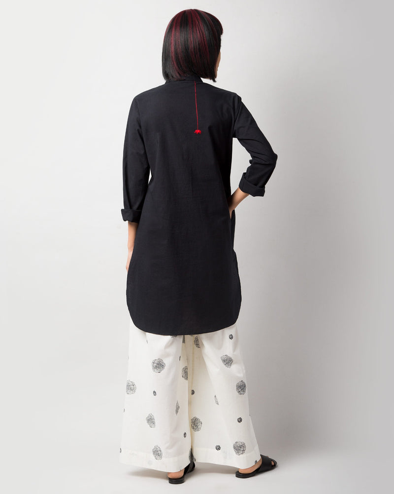 Classic Mid-Length Kurta - Black