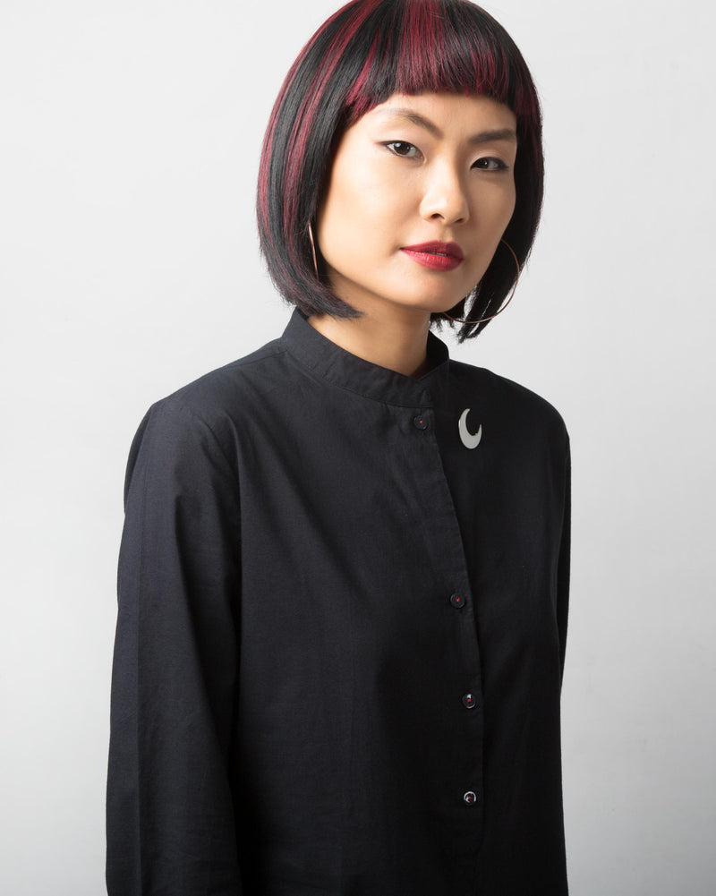 Classic Mid-Length Kurta - Black