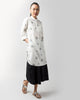Classic Mid-Length Kurta - Ivory & Black