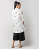 Classic Mid-Length Kurta - Ivory & Black