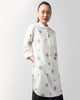 Classic Mid-Length Kurta - Ivory & Black