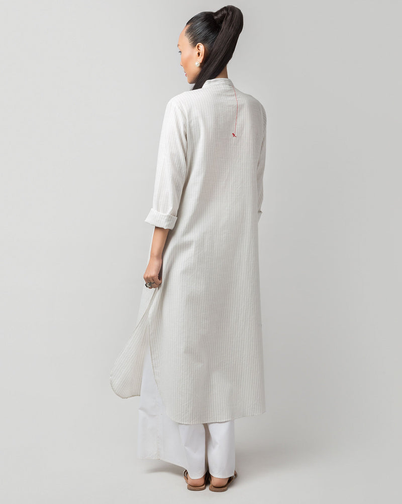 Classic Long-Length Kurta - Grey