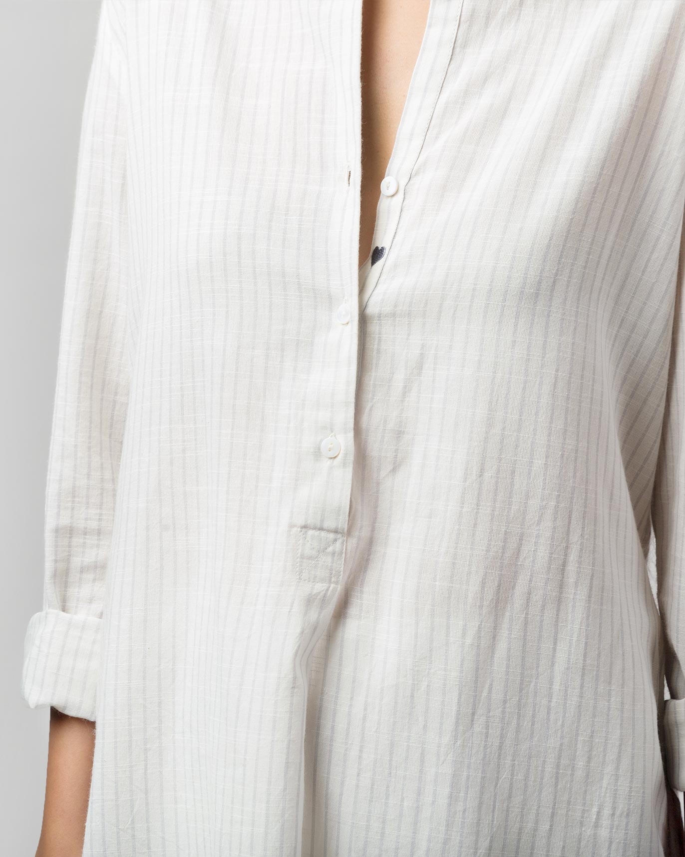 Classic Long-Length Kurta - Grey