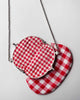 Gingham Red Clutch
