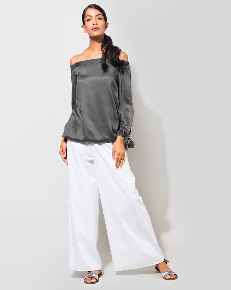 Cinched Top - Charcoal
