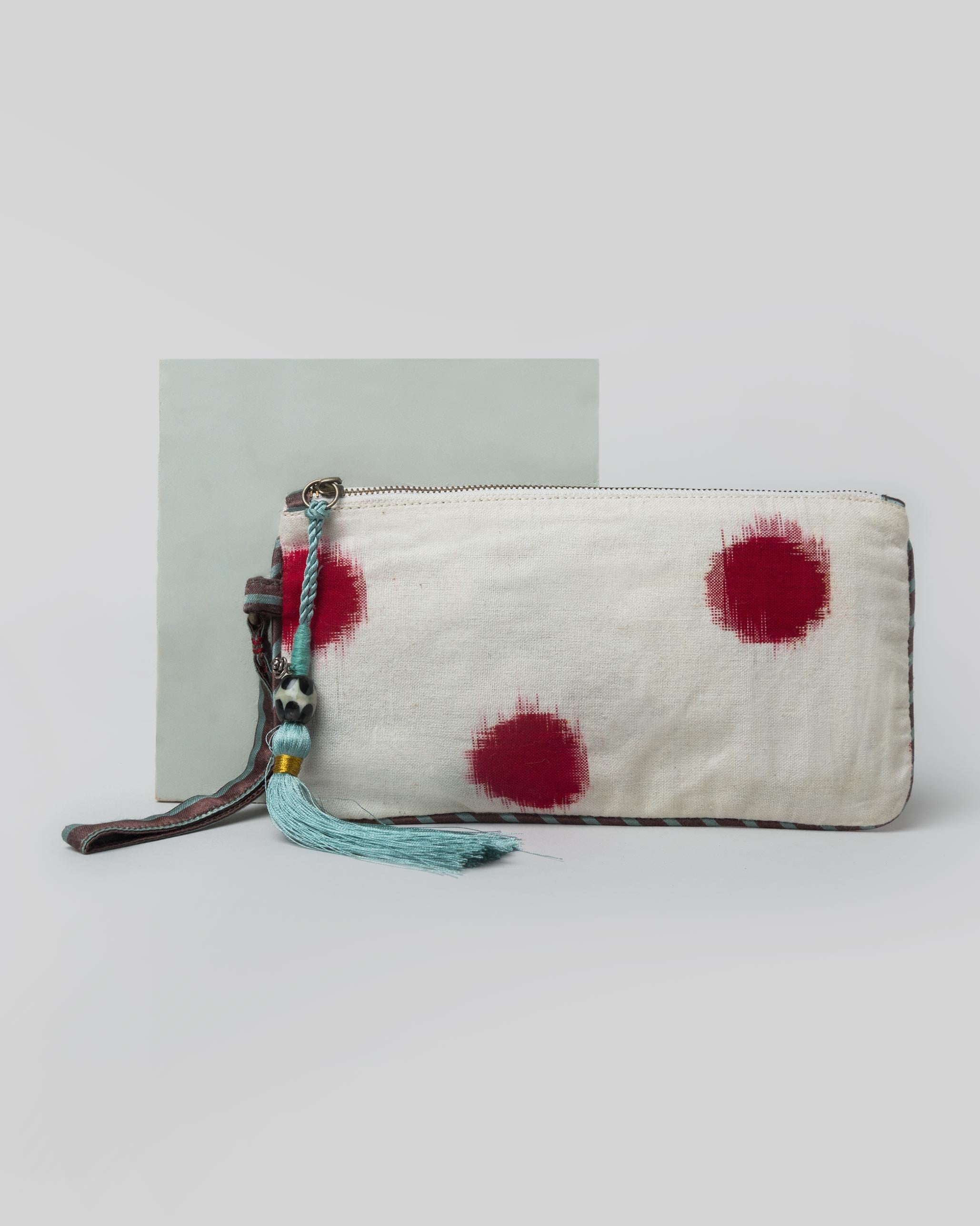 Ikat Pouch - Indigo & Aqua