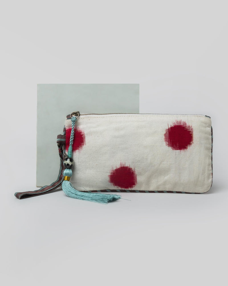 Ikat Pouch - Indigo & Aqua