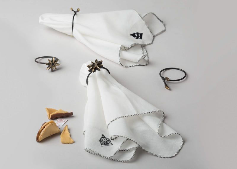 Garden Napkin Rings (Set Of 4) - Bronze
