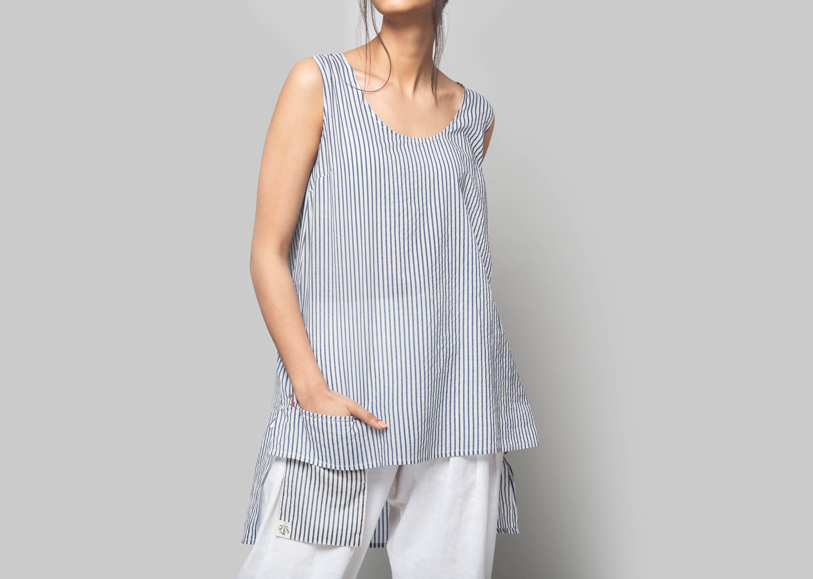 Naemi High-low Stripe Top