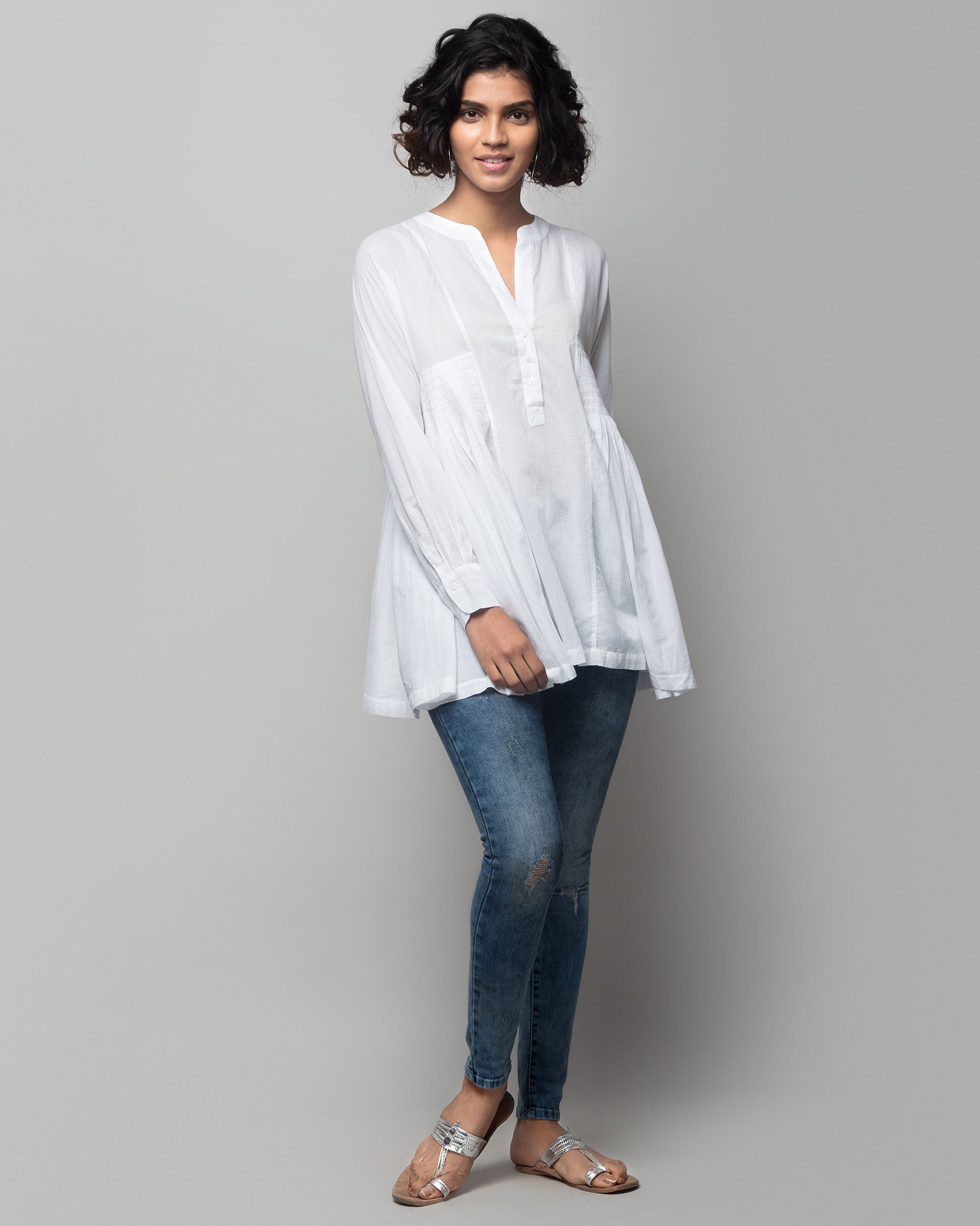 Peasant Plain Blouse
