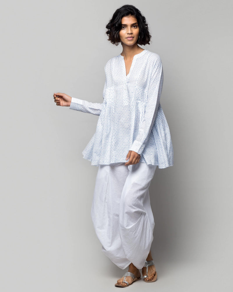 Peasant Printed Blouse