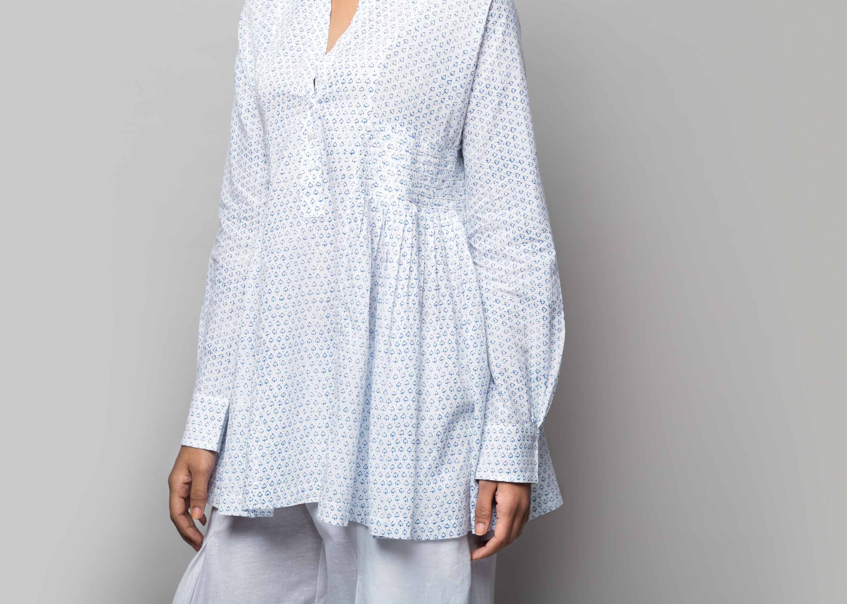 Peasant Printed Blouse