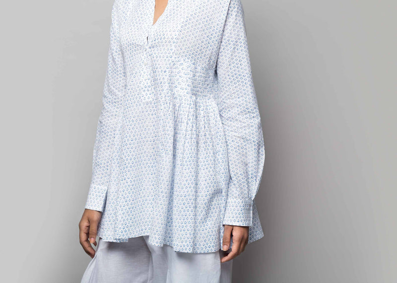 Peasant Printed Blouse