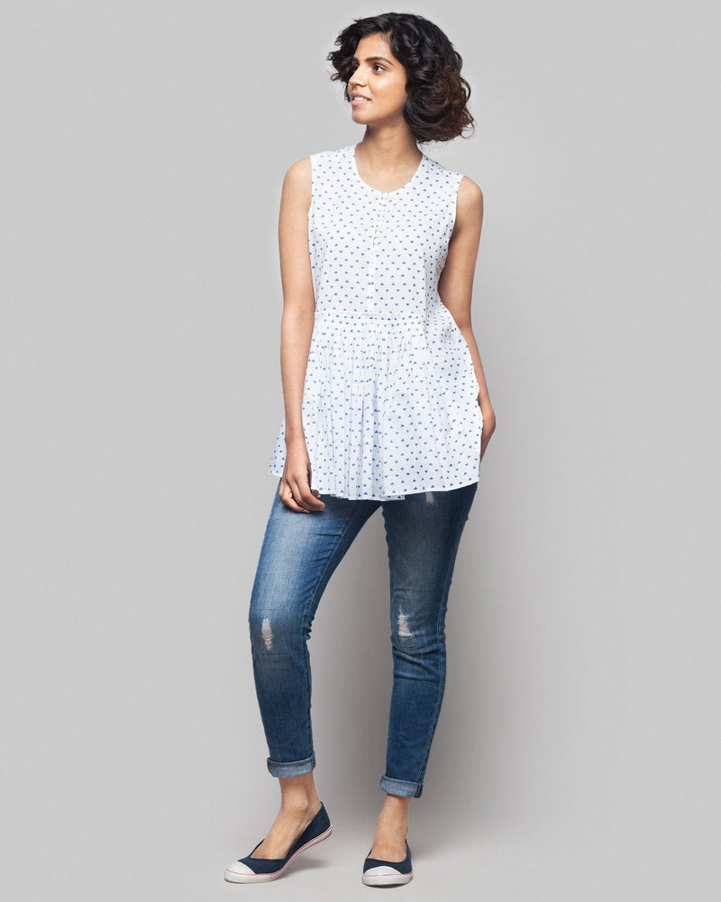 Lovers In Japan Printed Top