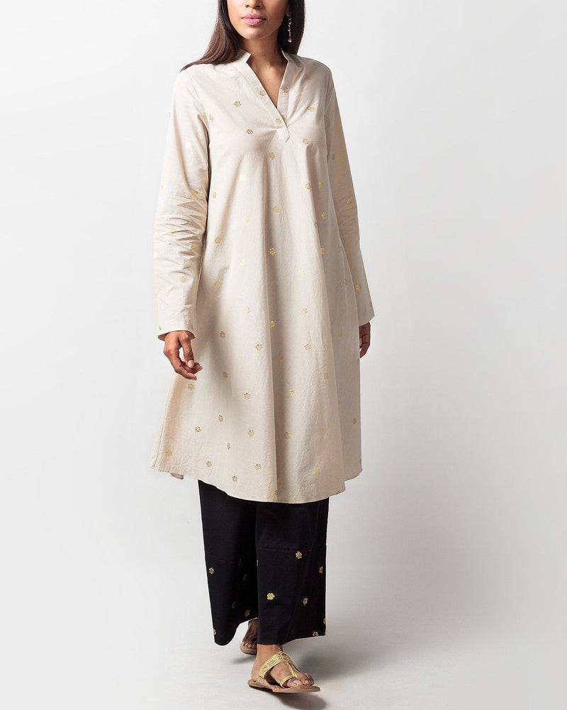 Greet The Sun Kurta - Taupe