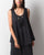 Front Pleat Top - Black