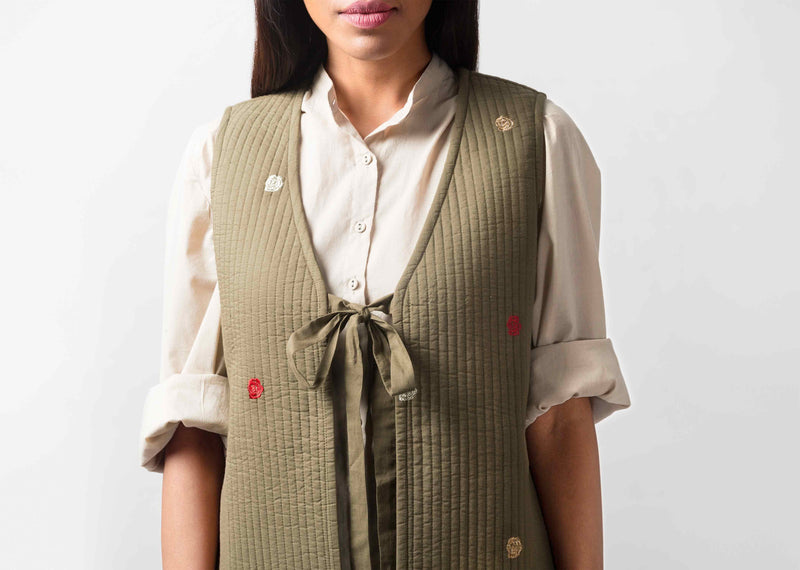 Quilted Jacket - Olive
