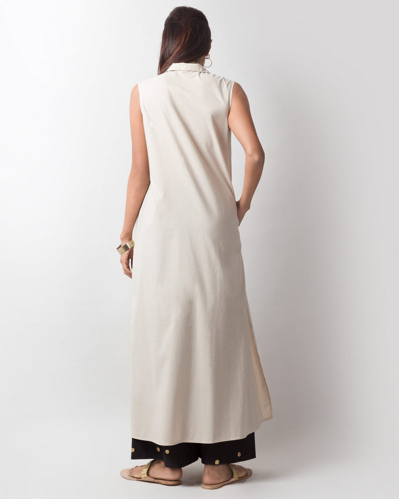 Parallel Kurta - Taupe